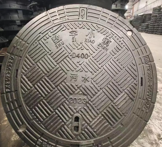 灵石球墨铸铁防沉降井盖展示